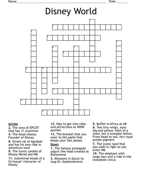 Enter Given Clue. . 1942 disney classic crossword